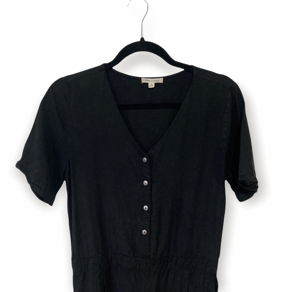 Tea n Rose Adams Wide Leg Black Jumpsuit Size M - Picture 3 of 9